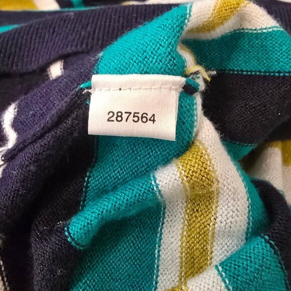 Ann Taylor Striped 3/4 Sleeve Round Neckline Top Sz L - Picture 9 of 9